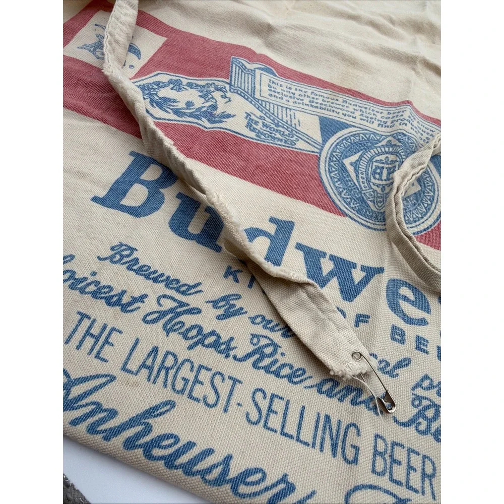 Vintage 70's Budweiser Advertising Apron Ocean House Laguna Beach Cal. USA